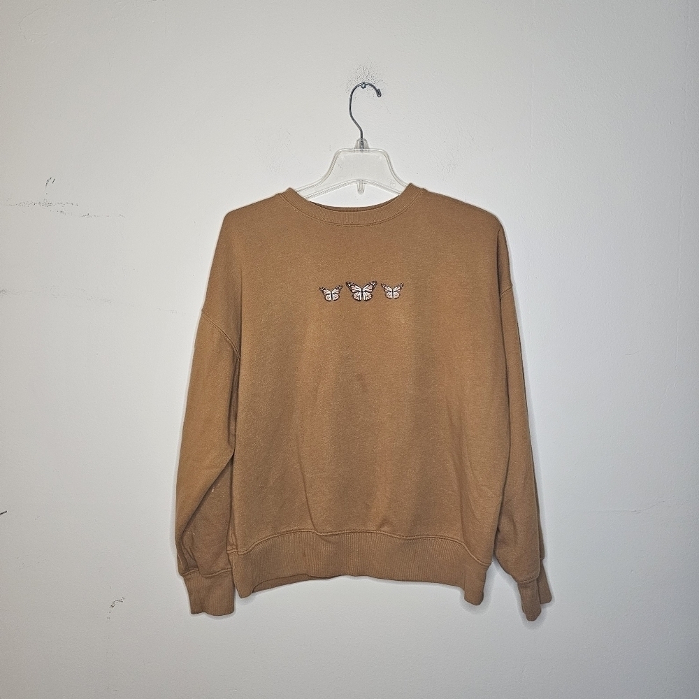 Arizona Butterfly Graphic Crewneck Sweatshirt Size XS Oversized - Picture 2 of 7